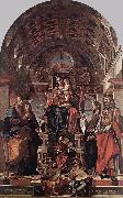MONTAGNA, Bartolomeo Madonna and Child Enthroned with Saints sg painting